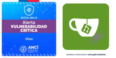 Imagen de la noticia: Gitea - Vulnerabilidad Crítica (CSIRT Chile Alertas API)