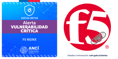 Imagen de la noticia: F5 NGINX - Vulnerabilidad Crítica (CSIRT Chile Alertas API)