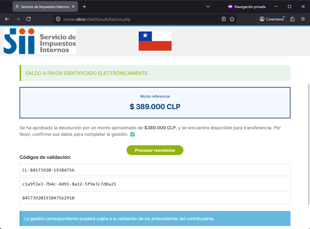 Imagen de la noticia: Alerta - Campaña Fraudulenta (CSIRT Chile Alertas API)