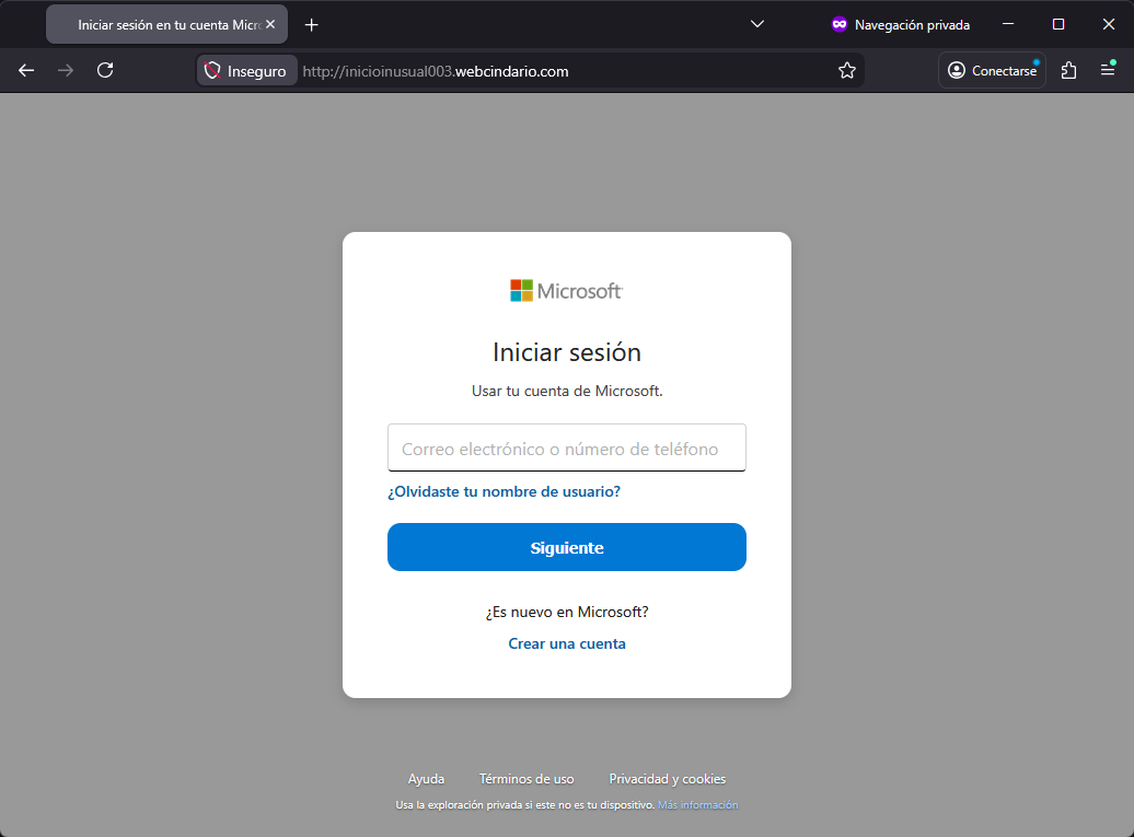 Imagen de la noticia: Microsoft - Campaña Fraudulenta (CSIRT Chile Alertas API)