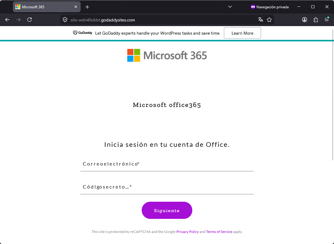 Imagen de la noticia: Microsoft 365 - Campaña Fraudulenta (CSIRT Chile Alertas API)