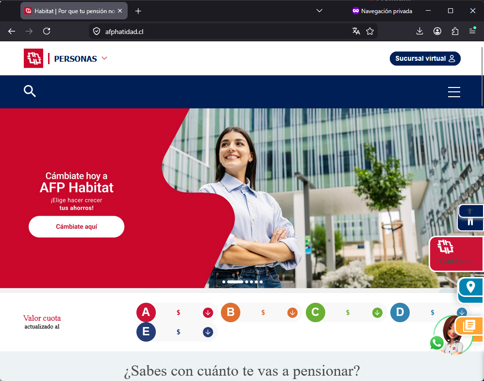 Imagen de la noticia: AFP Habitat - Campaña Fraudulenta (CSIRT Chile Alertas API)