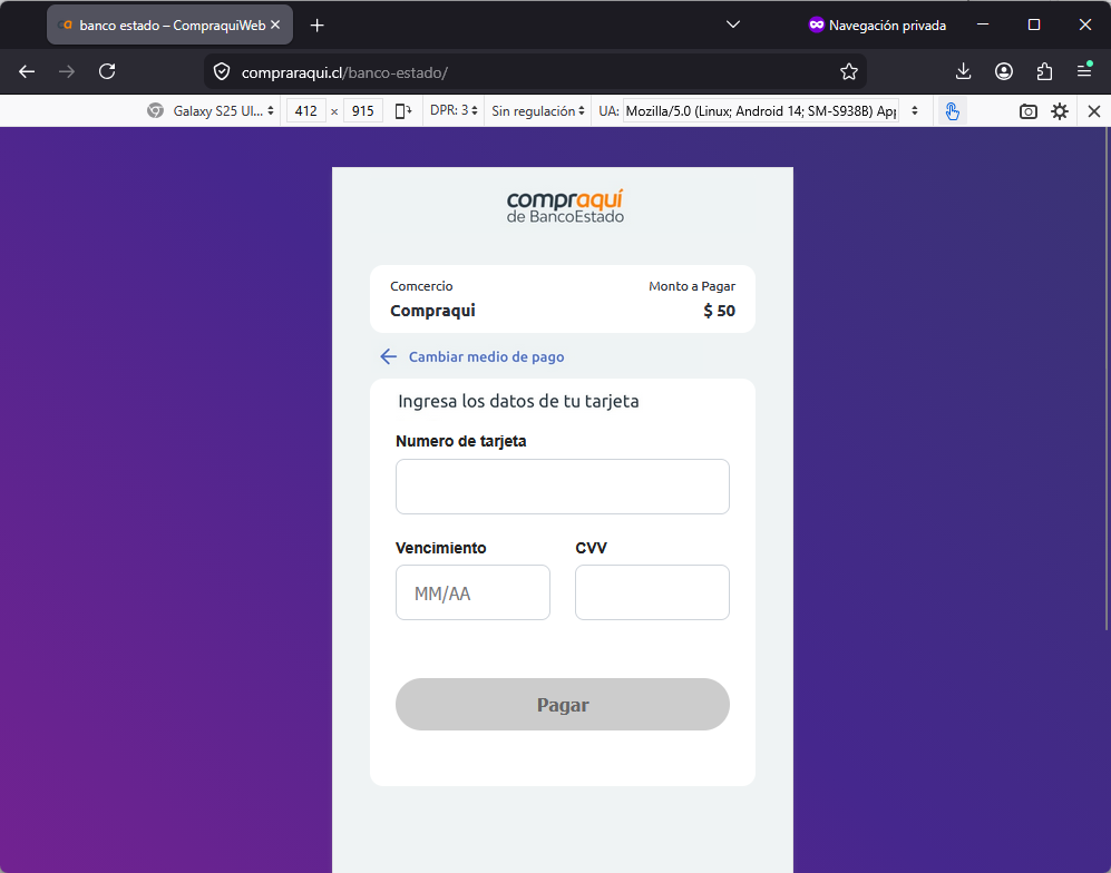 Imagen de la noticia: Compraquí de BancoEstado - Campaña Fraudulenta (CSIRT Chile Alertas API)