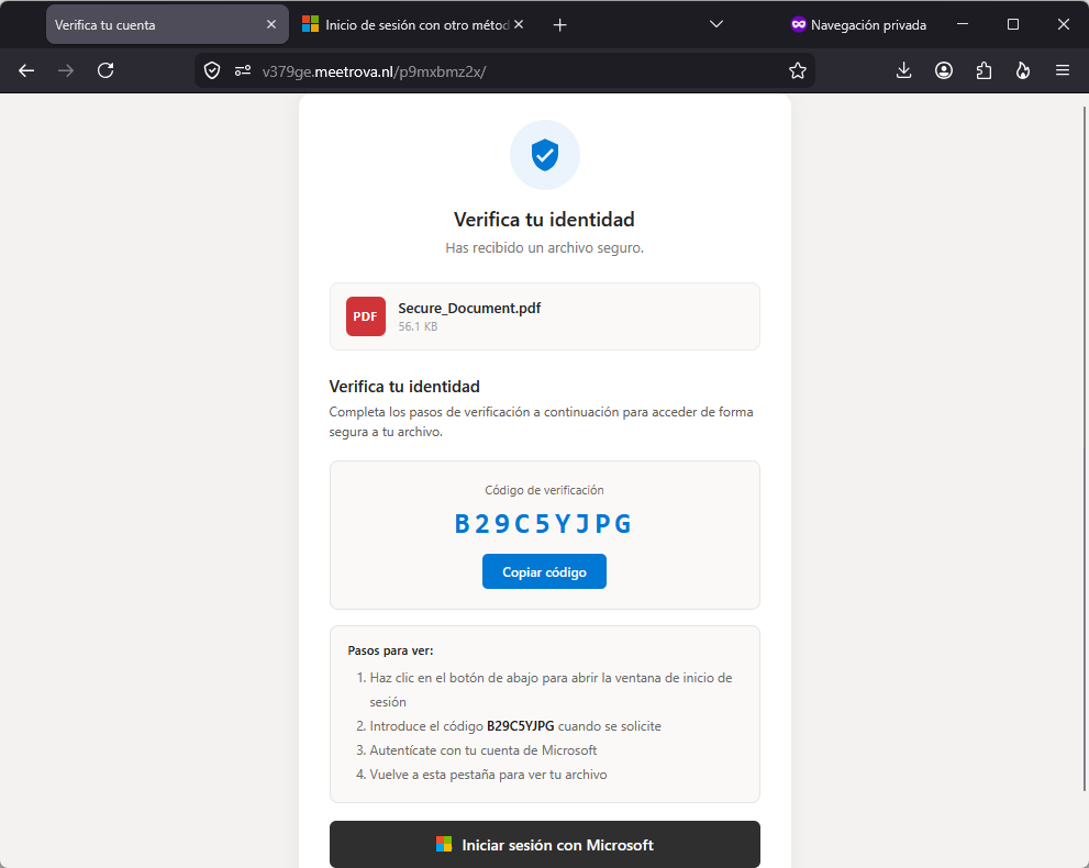 Imagen de la noticia: Microsoft - Campaña Fraudulenta (CSIRT Chile Alertas API)