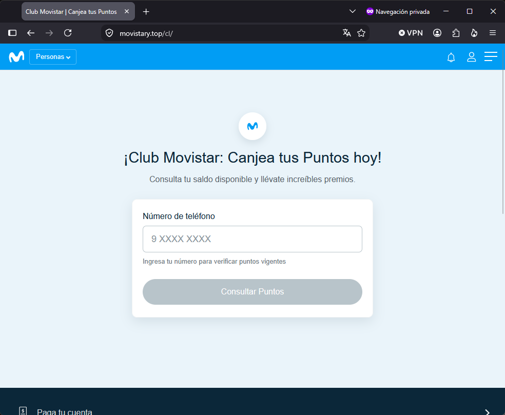 Imagen de la noticia: Movistar - Campaña Fraudulenta (CSIRT Chile Alertas API)