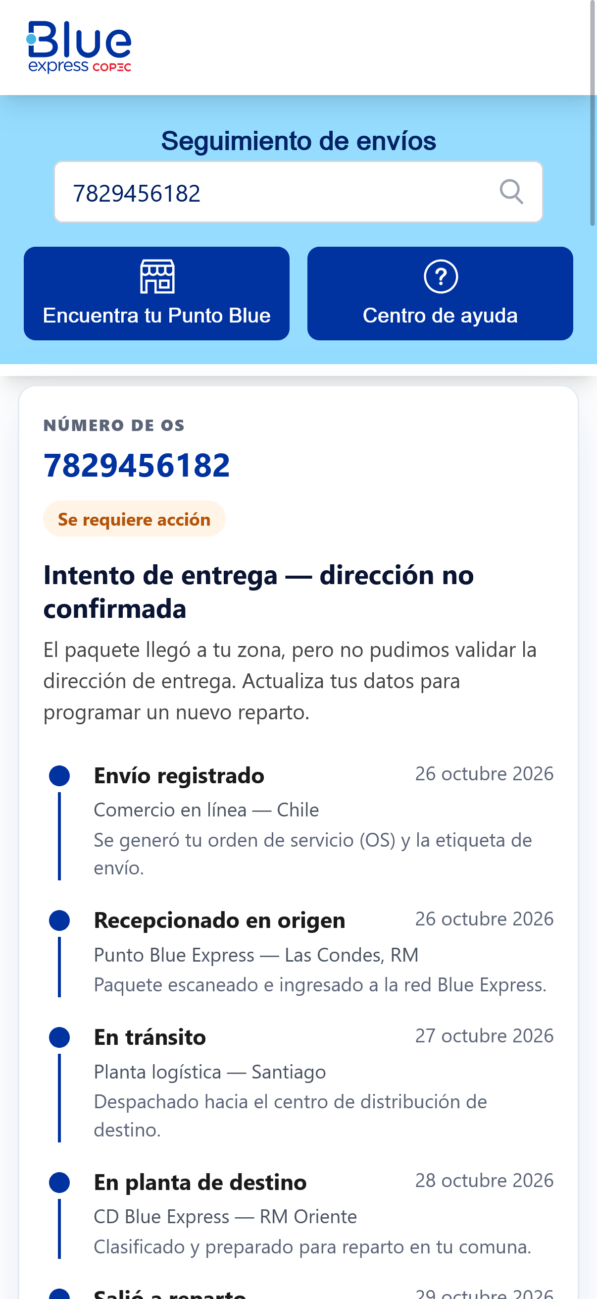 Blue Express - Campaña Fraudulenta